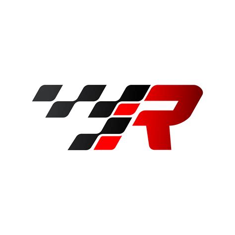 Letter R With Racing Flag Logo 588389 Vector Art At Vecteezy