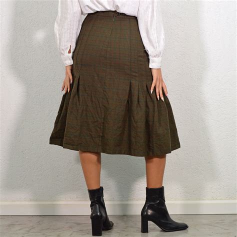 Vintage S Wool Squared Pencil Skirt Vesture Online Vintage Shop