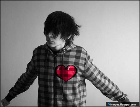 Sad Emo Boy Cute Heart