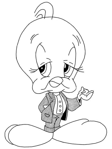 Gangster Tweety Coloring Pages Coloring Pages