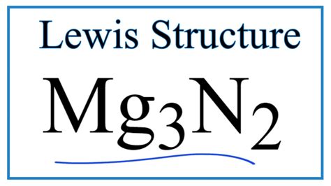How To Draw The Lewis Dot Structure For Mg3n2 Magnesium Nitride Youtube