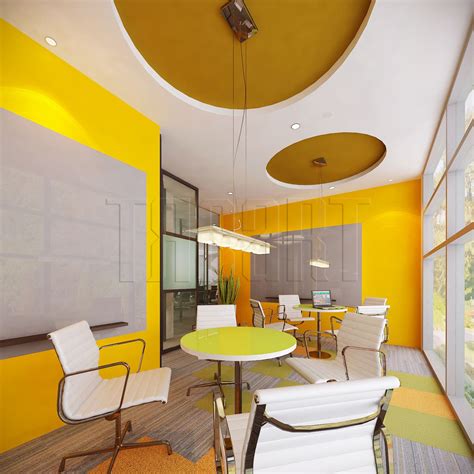Bright Coloured Meeting Room To Amped Up The Day For Discussion