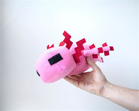 Handmade Plush Toy Minecraft Axolotl Minecraft Plush Axolotl Etsy Uk