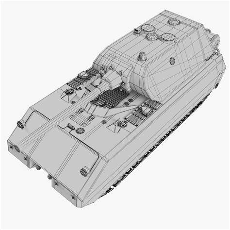 Tank Panzer Viii Maus 3d Model 39 Obj Fbx C4d Max Free3d