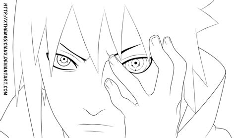 Naruto 674 Sasuke Rinnegan Lineart By Xthemagicianx On
