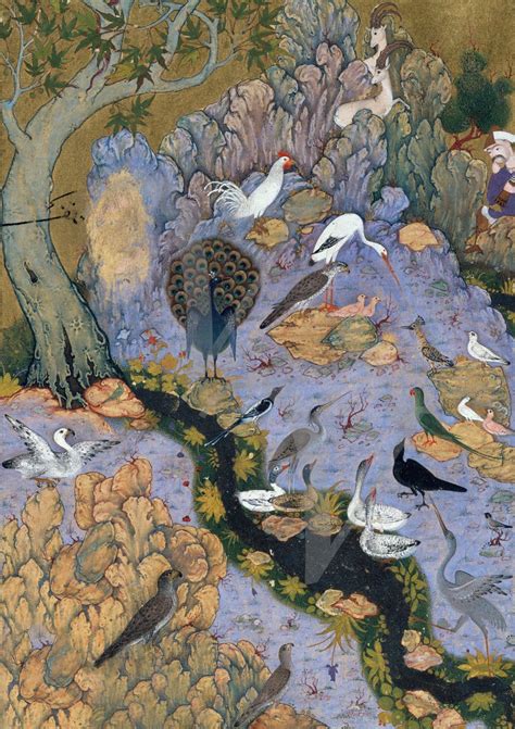 Persian Nature Painting Print Persia Antique Artwork Etsy Canada