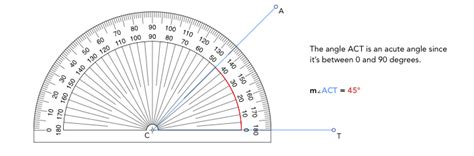 How To Use A Protractor To Measure Draw Angles Youtub