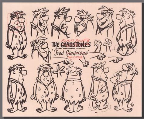 Original Fred Flintstone Design By Ed Benedict For Hanna Barberas
