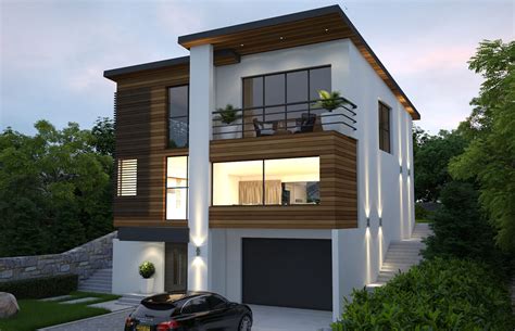 Architectural Design And Engineering For A Three Story Modern Style
