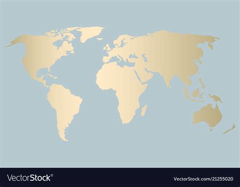 Gold World Map Design Royalty Free Vector Image