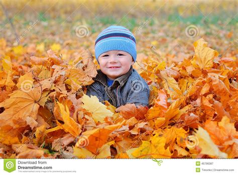 Autumn Boy Portrait Shoot In The Garden Stock Image Image Of Golden