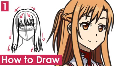 How To Draw Anime Hair Part 1 Straight Hair Tips And Examples Clip
