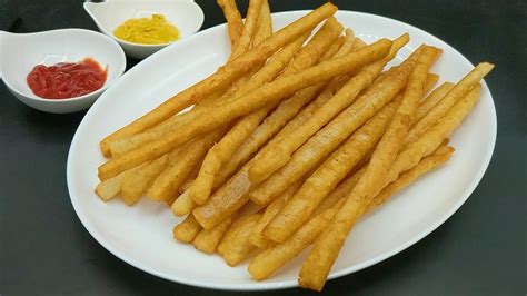 How To Make Super Long And Crispy French Fries Potatoes Is 1200g Youtube