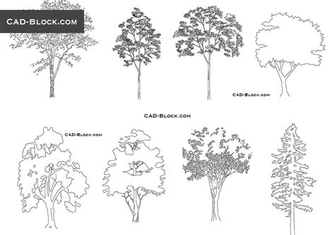 Trees Elevation Cad Blocks Free Download
