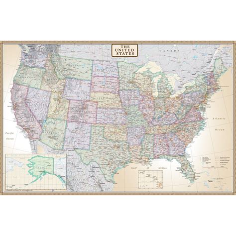 United States Executive Wall Map Poster Swiftmaps