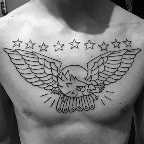 80 Eagle Chest Tattoo Designs For Men Manly Ink Ideas