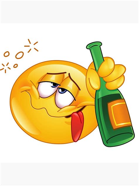 Drunk Pressure Drunk Emoji Poster By Magnoliatime Redbubble