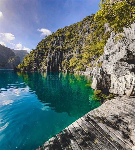 Barracuda Lake In Coron Palawan Philippines Editorial Photography