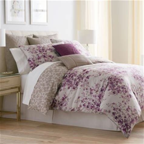 liz claiborne plum garden  pc comforter set