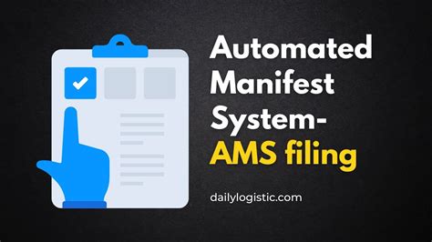 Automated Manifest System AMS Filing YouTube