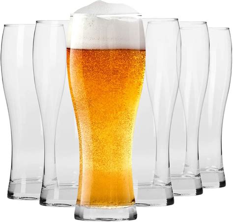 Krosno Tall Beer Pint Glasses Set Of 6 500 Ml Chill Collection
