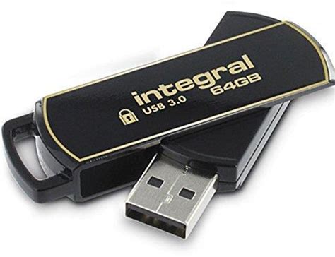 Integral Flashdrive 64gb Aes 256 Bit Securelock 360 Secure Usb30