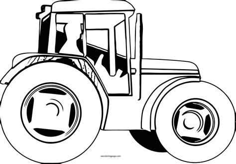John Johnny Deere Tractor Side Coloring Page WeColoringPage