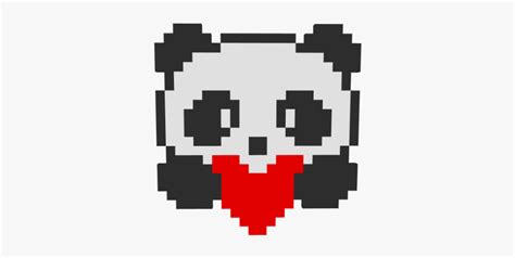 Pixel Art Easy Cute Panda Free Transparent Clipart Clipartkey