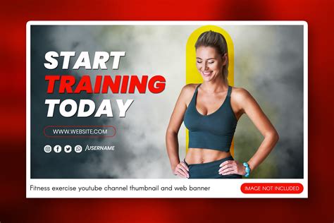 Fitness Exercise Youtube Thumbnail Gráfico Por Graphicclab · Creative