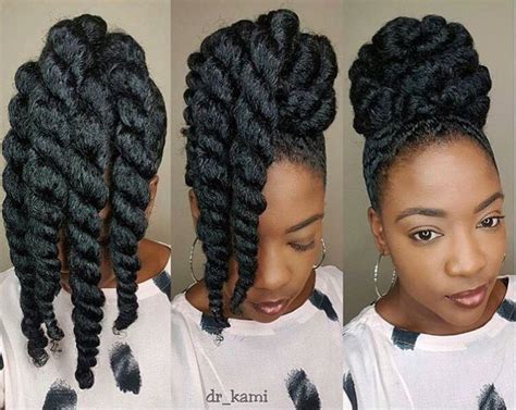 Another fantastic tutorial on how to crochet first she braided her hair cornrows style, then she used a latch hook to assist in passing the hair throw the cornrows. these chunky twists make protective styling easy peasy ...