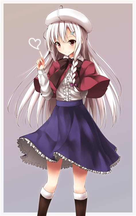Anime Girl Long White Hair
