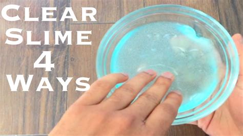 Diy Crystal Clear Slime With Glue And Borax Easy Slime 4 Ways Youtube