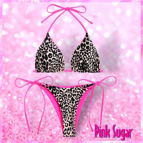 Mckenzie Hot Pink Leopard Bikini ®pink Sugar
