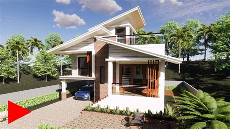 Two Storey House Design With Roof Deck Vacation House Youtube