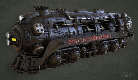 Artstation Steampunk Train Drew Pace Train Steampunk Steampunk