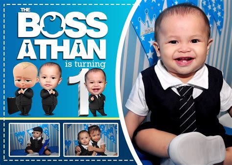 Not to worry, here are tips to 2 of the most popular that you can use for the first birthday invitation for your baby boy. Baby Boss Athan Birthday Backdrop | Baby birthday backdrop ...