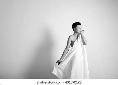 Naked Girl Wrapped Sheet Stock Photo 401590132 Shutterstock
