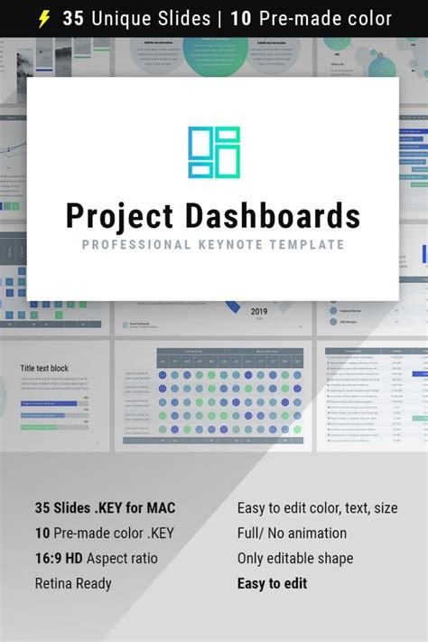 Project Dashboards Keynote Template Infographic Powerpoint