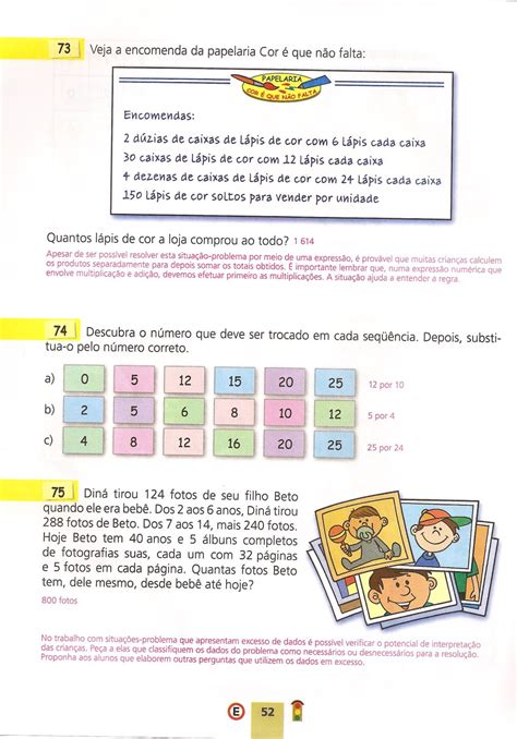 MatemÁtica 4° Ano Problemas Desafios Atividades Imprimir V Portal