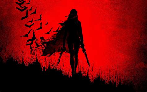 0 high resolution sao sword art online wallpaper for desktop. Blade-girl-shadow-wide-red sword anime wallpaper ...
