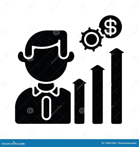 Career Development Black Glyph Icon Stock Vector Illustration Of