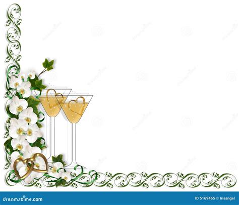 Wedding Invitation Border Template Stock Illustration Illustration Of