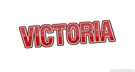 victoria logotipo ferramenta de design de nome grátis a partir de texto flamejante