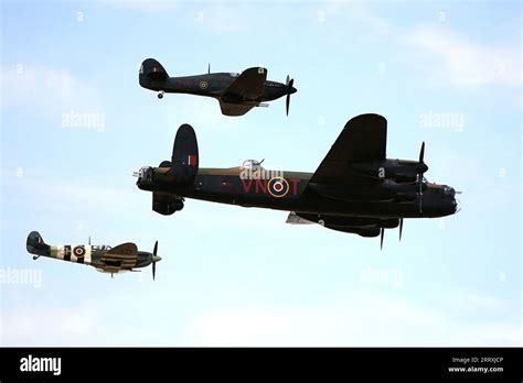 A Spitfire A Hawker Hurricane And A Lancaster Bomber Part Of The
