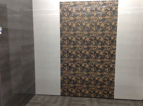 Ceramic Mosaic Black Kajaria Bathroom Wall Tiles 2x1 Size 30 60