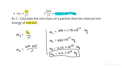 How To Calculate The Rest Mass Of A Particle Physics
