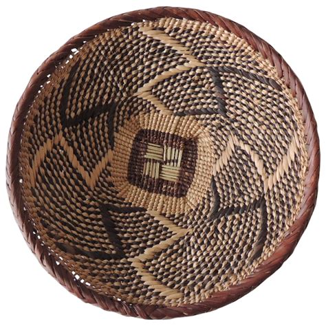 Vintage Colorful African Round Basket With Lid For Sale At 1stdibs