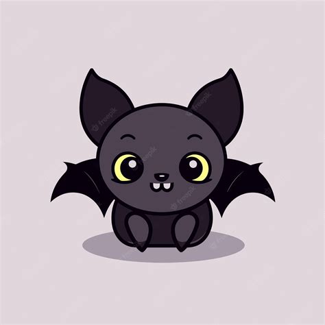 Premium Vector Cute Kawaii Bat Chibi Mascot Vector Cartoon Style