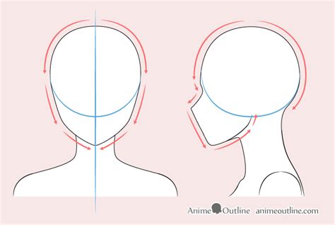 8 Step Anime Womans Face Drawing Tutorial Animeoutline