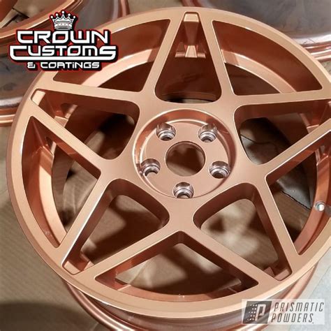 Custom Rims Powder Coated In Illusion Rose Gold With A Clear Vision Top